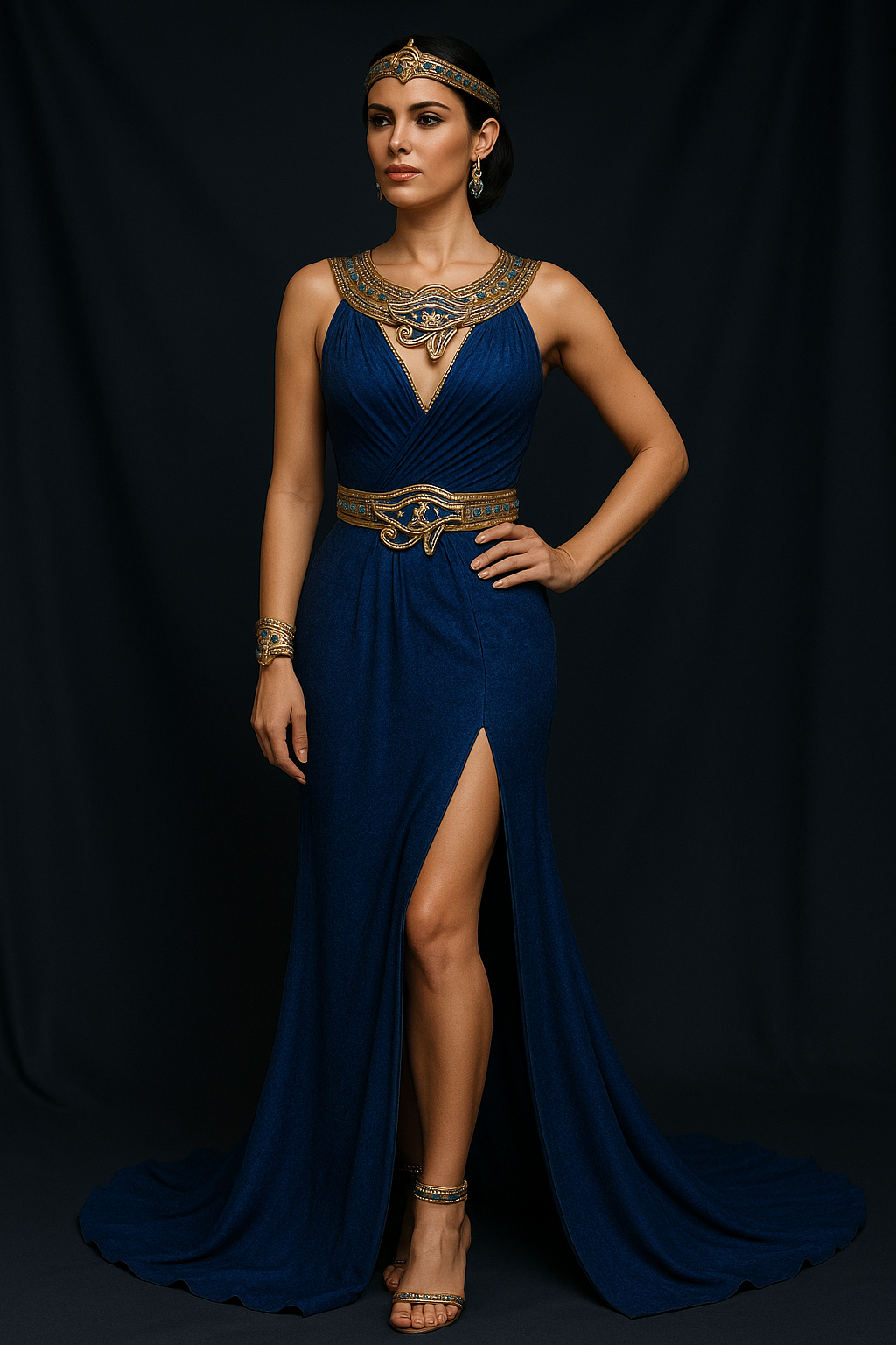 Vestido Emblema Azul